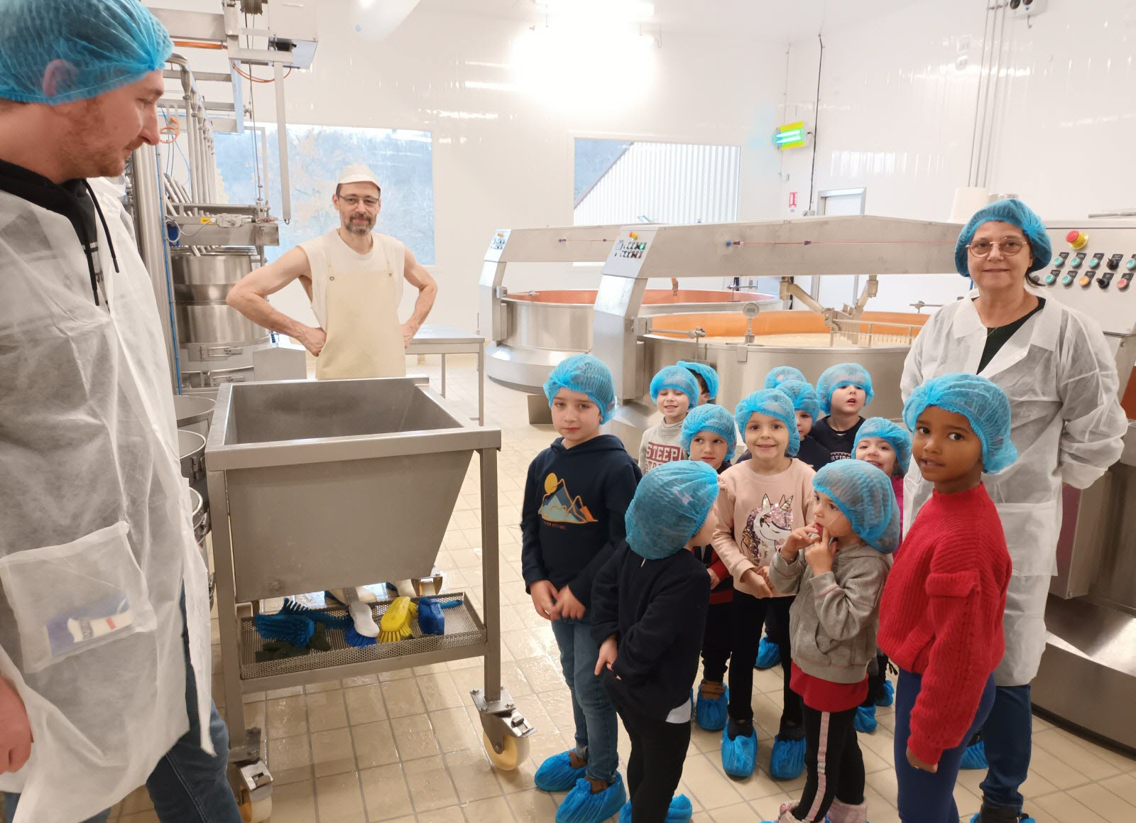 Photo de visite / dégustation à la fromagerie