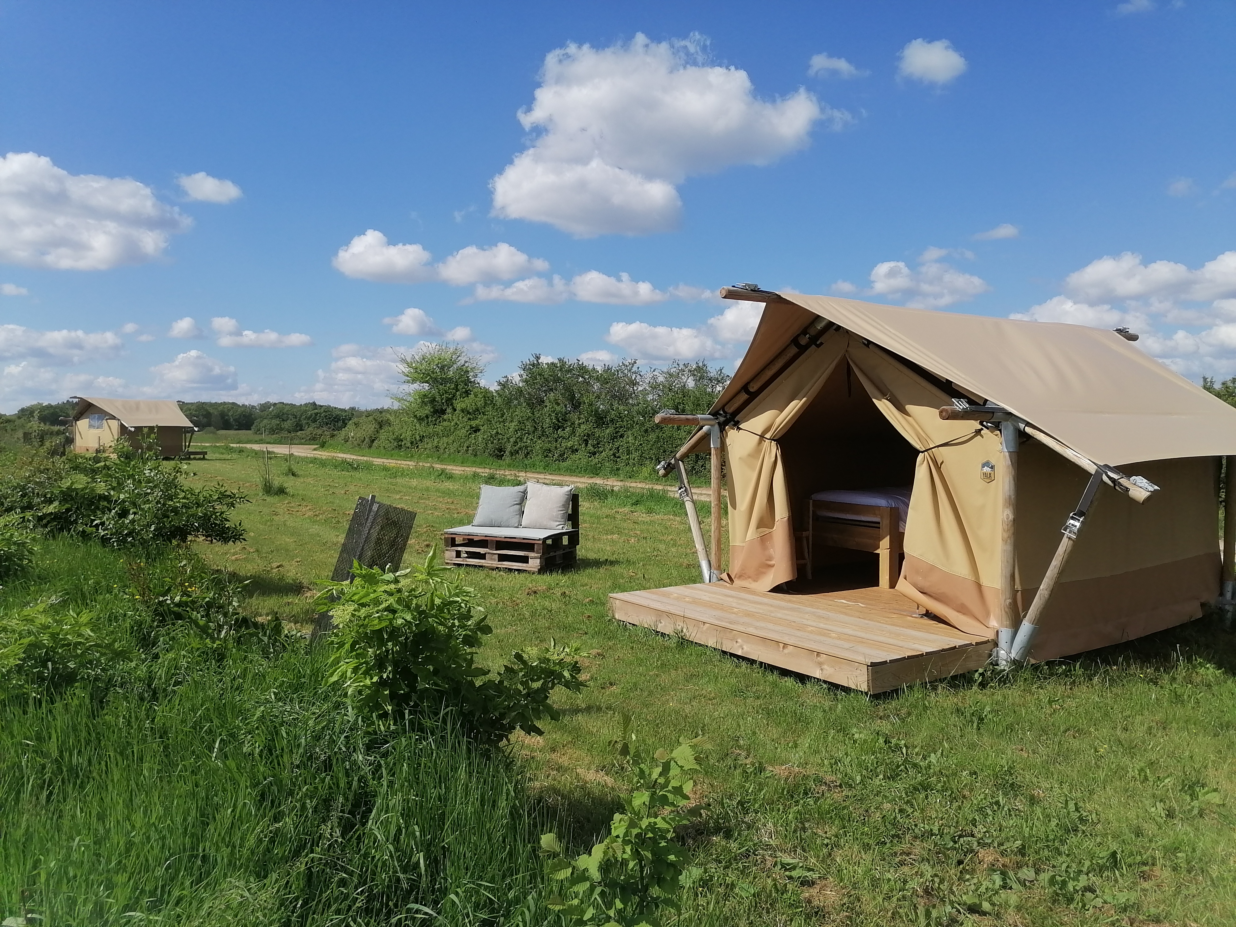 Tente safari à la ferme